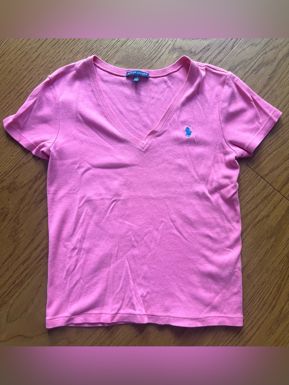 Ralph Lauren Pink V-Neck Tee